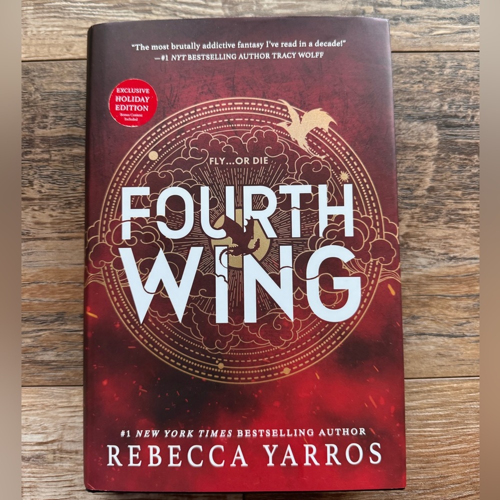 Fourth Wing Holiday Edition by Rebecca Yarros- First Edition Print